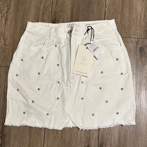 Cotton On White Mini Skirt with Star Accents